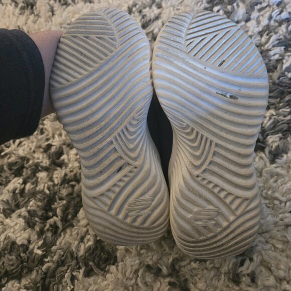 👟 Skechers Kids/Boys Navy/Neon Blue Slip-On Sneakers - Size US 12 - Picture 3 of 4